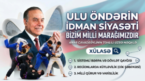 “Ulu Öndərin İdman Siyasəti Bizim Milli Marağımızdır”Məqalədən xülasəMüəllif: Anar Cavadbəyli (İdman mütəxəssisi, məşqçi)İdman yalnız medallar və fiziki üstünlük deyil — o, milli kimliyin, vətənpərvərliyin və dövlətin beynəlxalq nüfuzunun əsas dayaqlarından biridir. Müstəqil Azərbaycanın idman Strategiyasının bünövrəsi Ümummilli Lider Heydər Əliyev tərəfindən qoyulmuşdur və bu gün də milli maraqlarımızın mühüm tərkib hissəsidir.