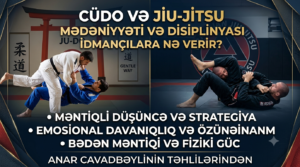 Cüdo və Jiu-Jitsu mədəniyyəti və intizamı idmançıya elmi və məntiqli nöqteyi-nəzərdən 3 əsas üstünlük verir:
